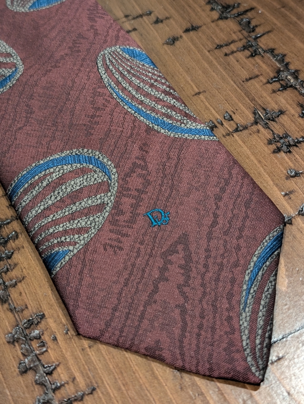 VTG- Dior Patterned Embroidered Tie